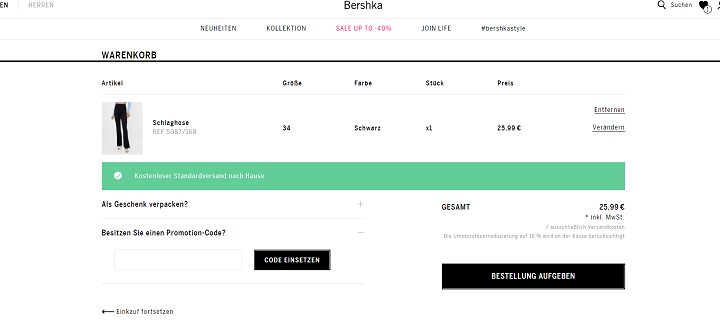 Bershka Gutschein