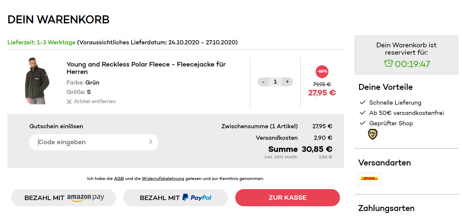 Clubsale Gutschein einloesen