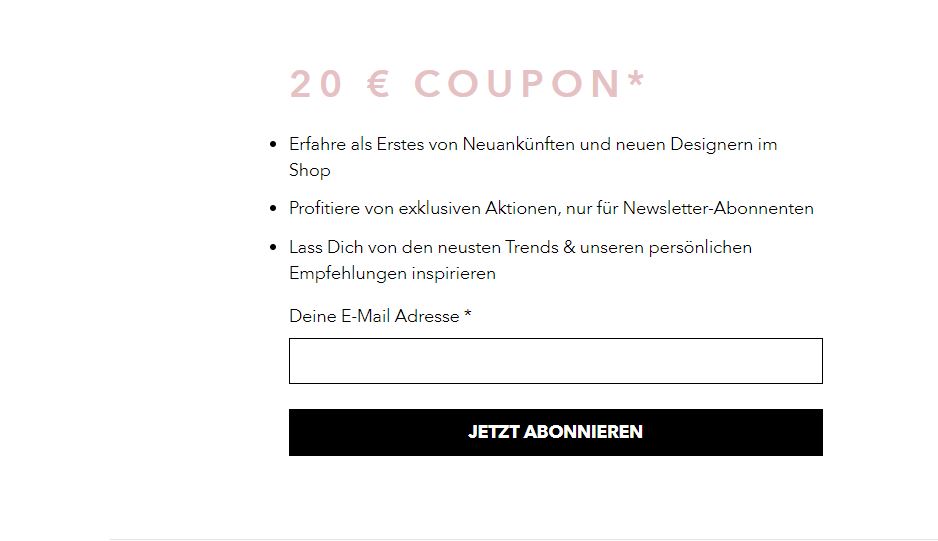 Newsletter bei Fashionette anmelden & Vorteile beim Online Kauf erhalten