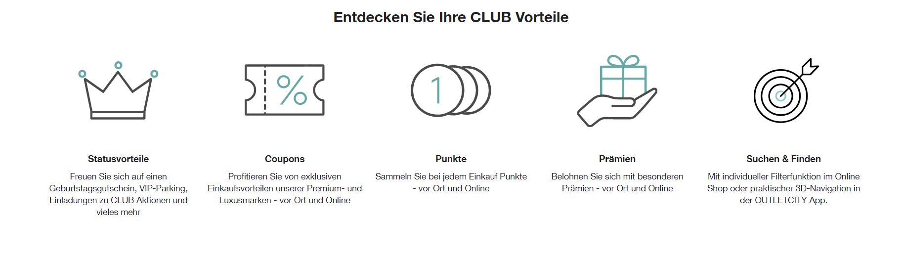 OUTLETCITY CLUB registrieren: