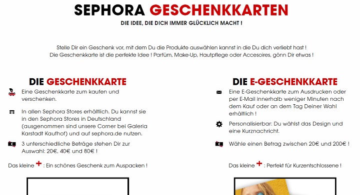 SEPHORA Gutscheine