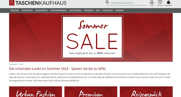 Taschenkaufhaus sale